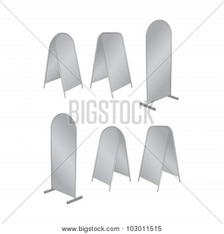 pillar stand advertising placards poster board ad