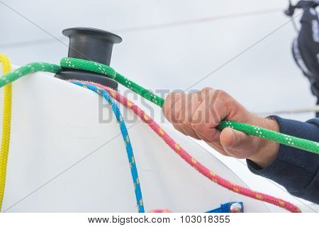 Close Up Of Yacht Equipment
