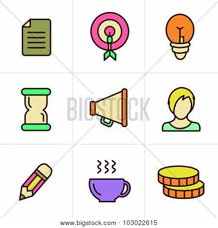 Icons Style   Business Icons Set, Vector Design