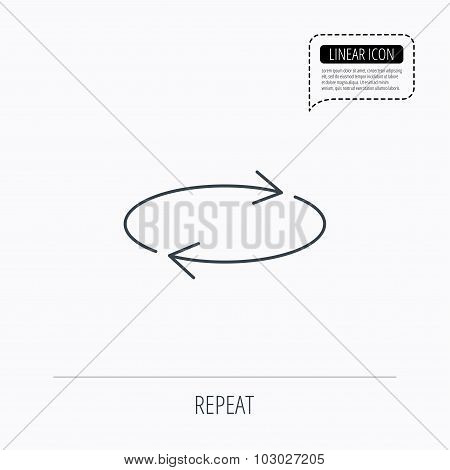 Repeat icon. Full rotation sign.