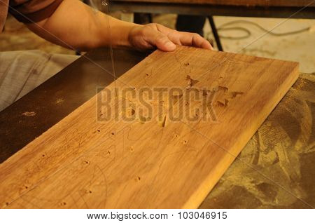 Malaysian traditional wood carving from Terengganu, Malaysia