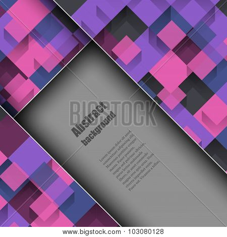Brochure template with abstract background.