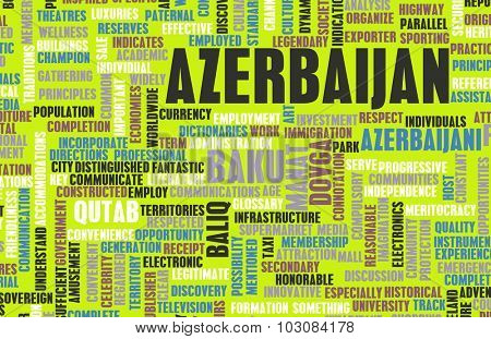 Azerbaijan as a Country Abstract Art Concept