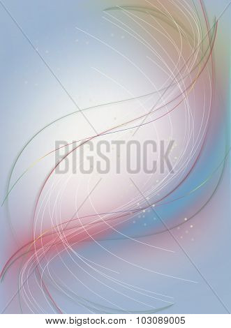 Bright line with circles in blue background