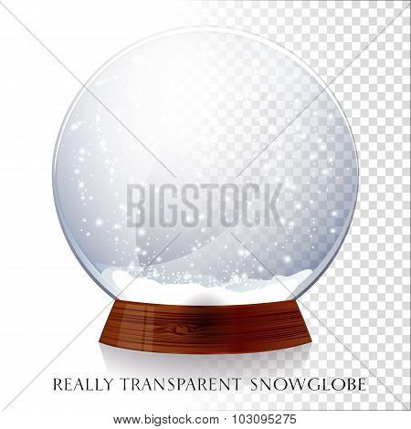 Christmas transparent snowglobe
