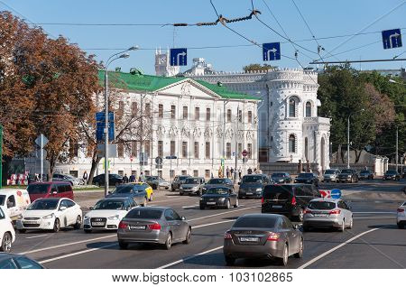 Moscow, Russia - 09.21.2015.  The Federal Agency for CIS Affairs and the Russian Government House re