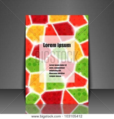 Template flyer with abstract background.