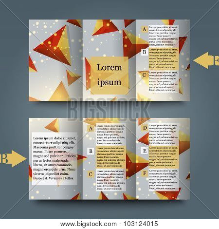Brochure template with abstract background.