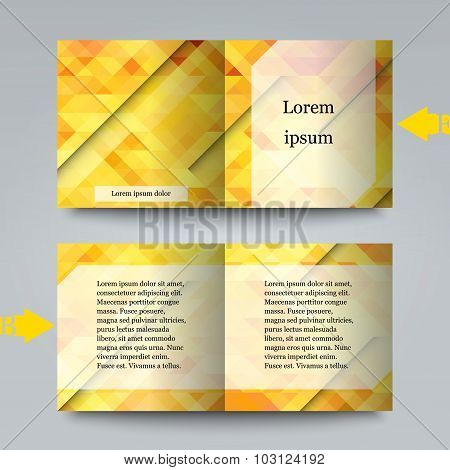 Brochure template with abstract background.