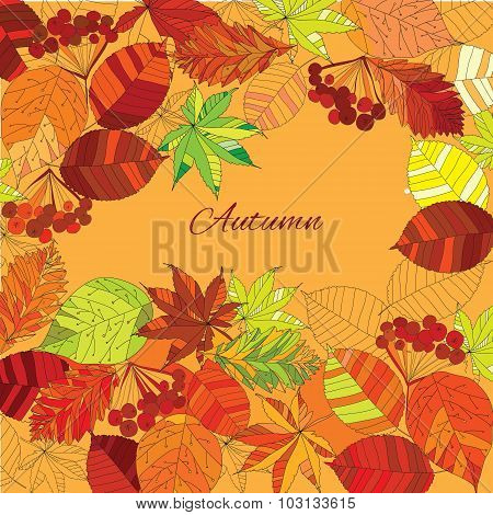 autumn leaves with text