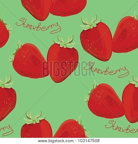Illustration of seamless pattern strawberry