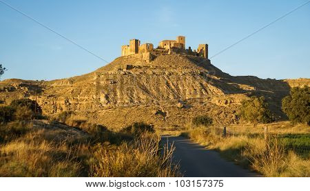 Ruins Of A Castle At Montearagon, Huesca, Aragon, Spain