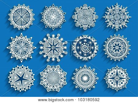 Beautiful   Snowflakes Set