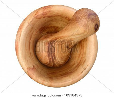 Wooden Mortar With Pestle