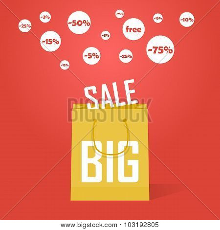 Vector big sale promotion discount background