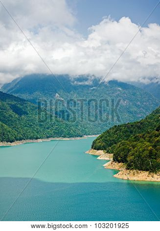 Beautiful Lake With A Blue Water