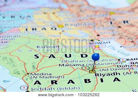 Riyadh Pinned On Map Image & Photo (Free Trial) | Bigstock