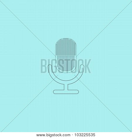 retro microphone icon