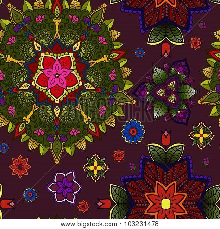 Hand drawn Mandala, Floral Design Element