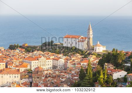 Picturesque old town Piran, Slovenia.