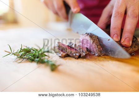 Grilled beef steak