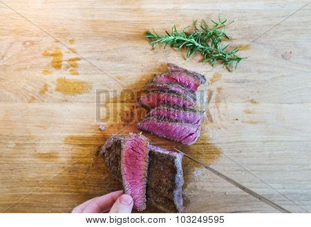 Grilled beef steak