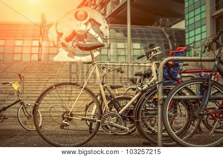 BERLIN, Germany - MARCH 28, 2015: Main train stantion in Berlin - Hauptbahnhof is one of modern stantion in Europe.