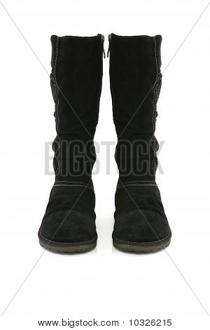 Weibliche Lederstiefel