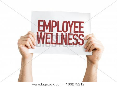 Employee Benefits placard isolated on white