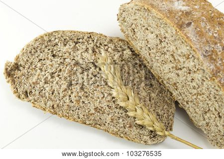 Integra Bread Slices On White Background