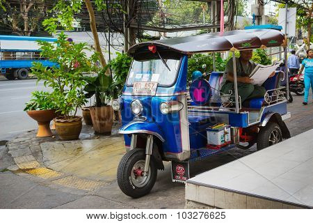 Taxis Waiting For Customers. Thailand