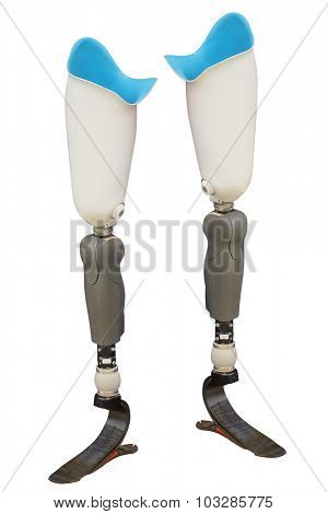 artificial limb under the white background