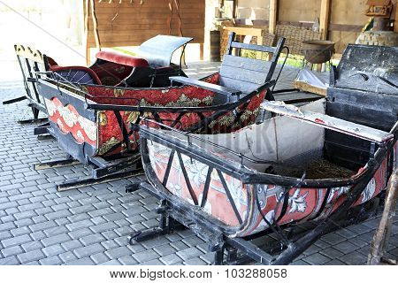 Winter sleigh supply in Peasant Museum