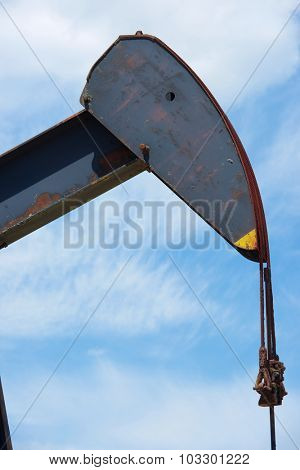 Oil well in Ayoluengo de la Lora, Burgo Province, Castilla Leon, Spain.