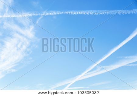 Blue sky with clouds background