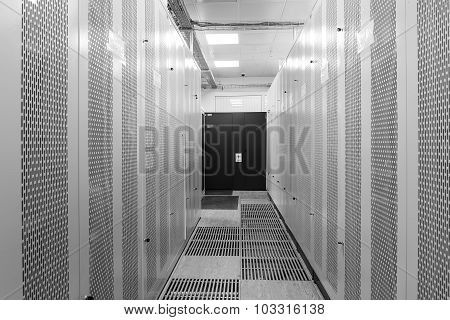 Room Data Center Rows Of Computer Equipment