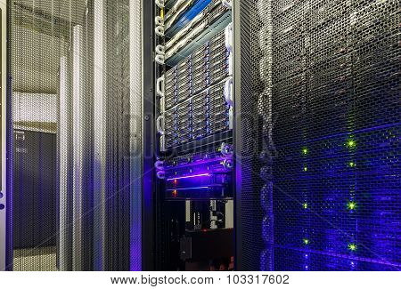 Room Data Center Rows Of Computer Equipment