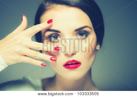Beauty Portrait Retro Looking Colors