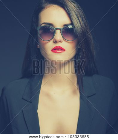 Beauty Portrait Retro Looking Colors
