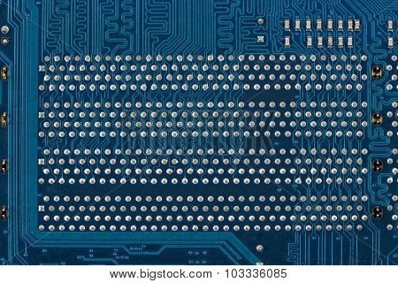 Blue circuit board, a background or texture