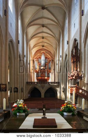 St Jakobschurch interiér Rothenburg
