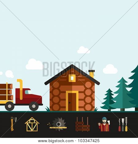 Wooden House Building