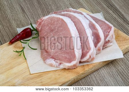 Raw Porl Steak