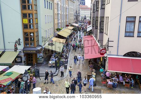 Street Munzgasse In Dresden