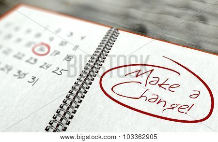 Make A Change Important Day, Calendar Concept