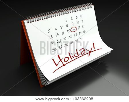 Holiday Important Day, Calendar Concept