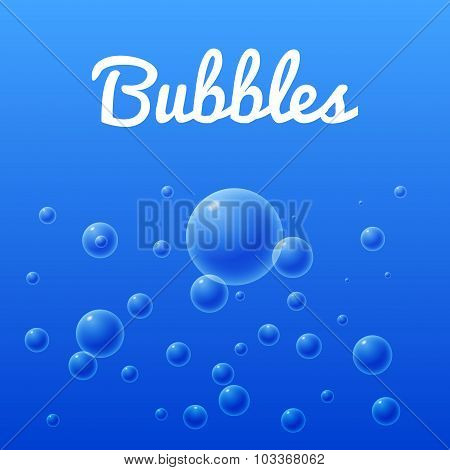 Ocean And Sea Bubbles, Group Of Bubbles