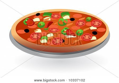 vettore di pizza pomodoro isolato