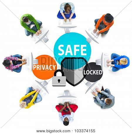 Safe Privacy Locked Security Protection Safe Insurance Concept