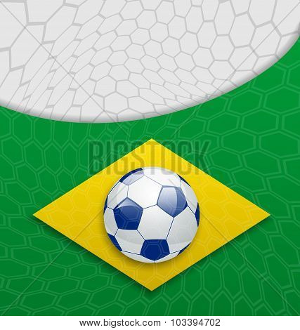 Abstract brazilian background with ball